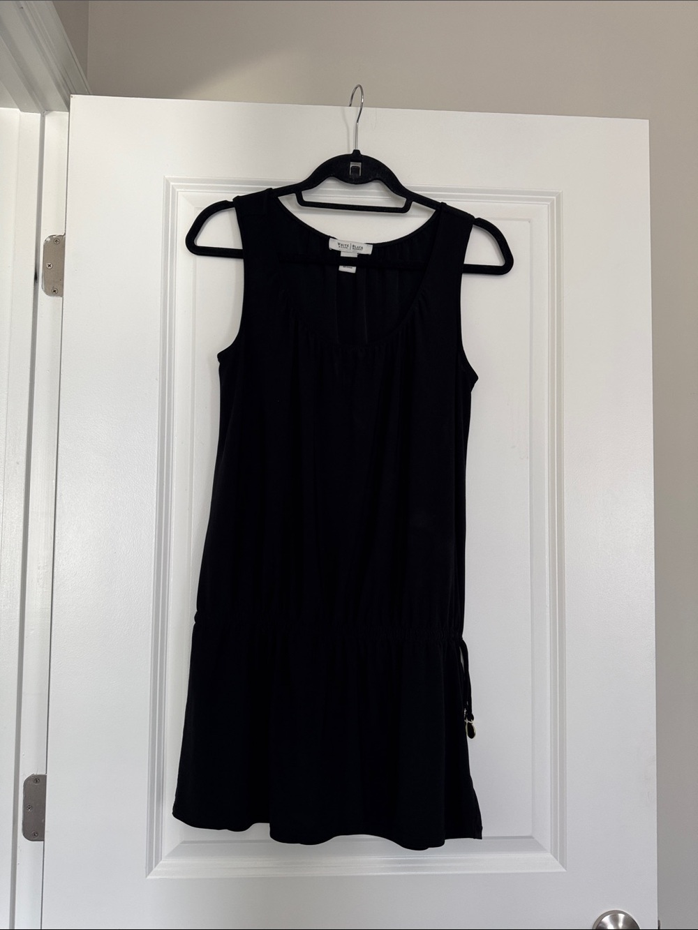 White House Black Market Black Sleeveless Mini Tunic Top